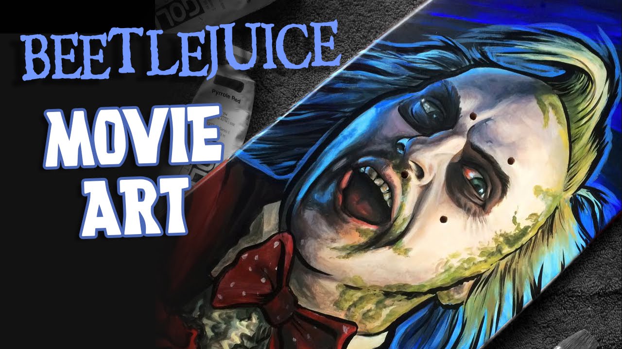 1280x720 Realistic Beetlejuice Hand Painted Artwork - Beetlejuice Painting