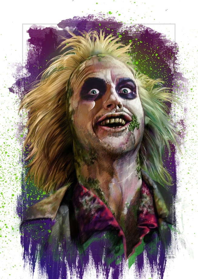 653x920 Beetlejuice, An Art Print By Straife01 - Beetlejuice Painting