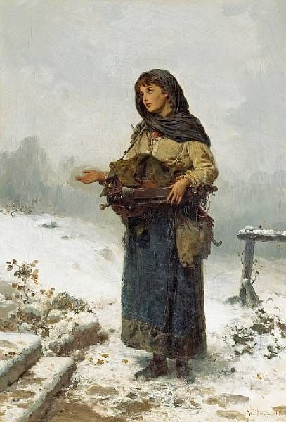 407x600 German School The Beggar Maid. 19th Century Dresses In Art - Beggar Painting