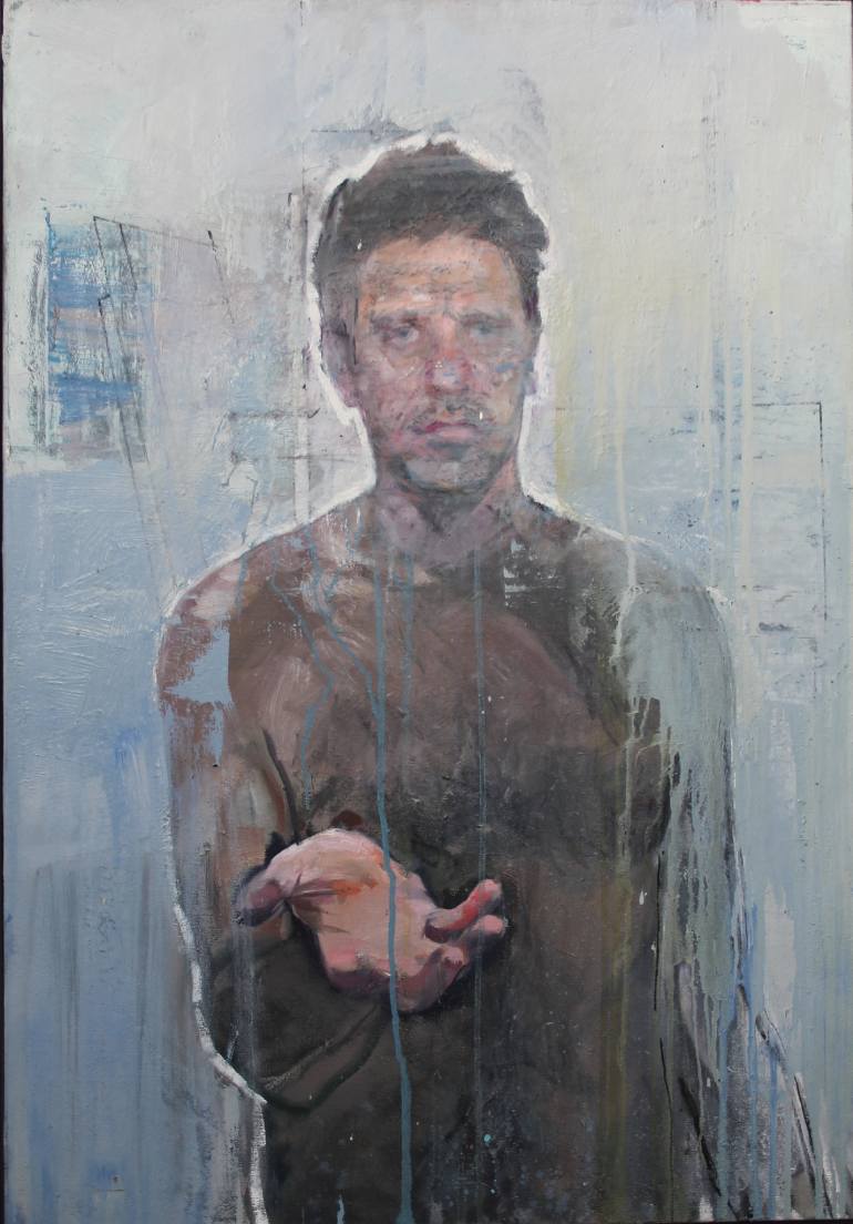 770x1104 Saatchi Art Beggar Painting By Christos Tsimaris - Beggar Painting