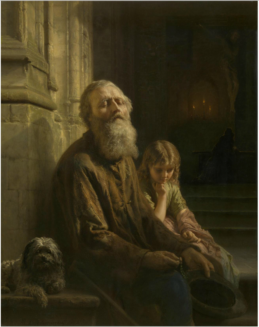 832x1050 The Blind Beggar Josephus Laurentius Dyckmans - Beggar Painting
