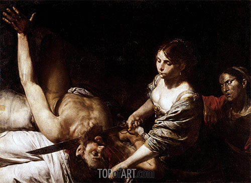 500x364 Judith Beheading Holofernes Valentin De Boulogne Painting - Beheading Painting