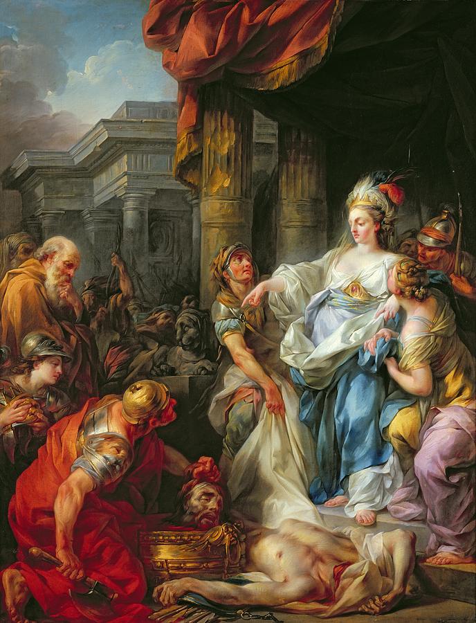 688x900 The Beheading Of Cyrus Iii Painting By Jean Simon Berthelemy - Beheading Painting