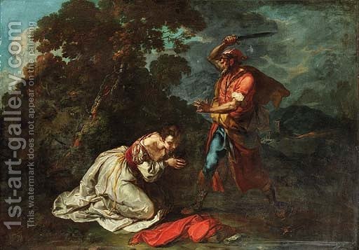 512x357 The Beheading Of A Female Saint Genoese School Reproduction 1st - Beheading Painting