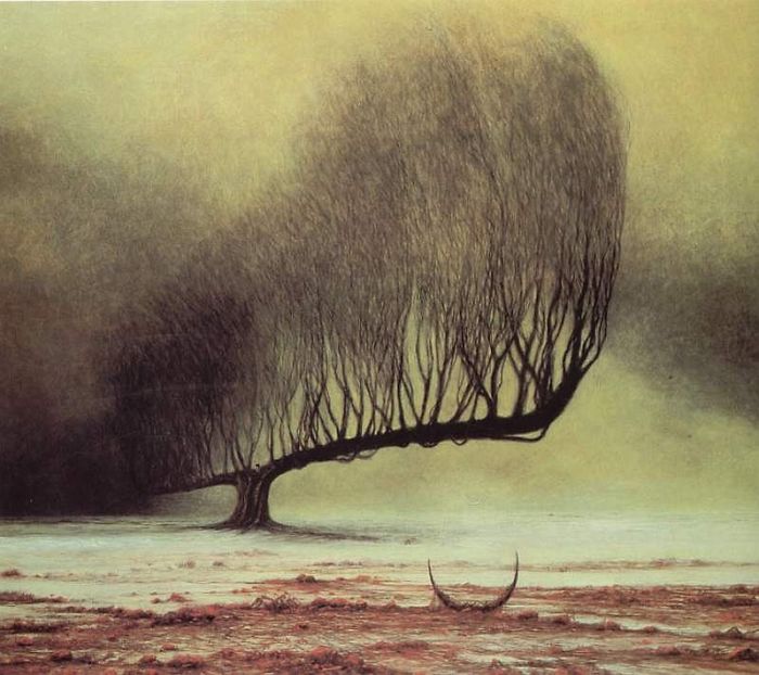 700x622 Polish Painter Who Learned To His Works Will - Beksinski Painting