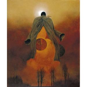 300x300 Beksinski Art Painting On Canvas 23.6'' X 28.3'' Legal! Ebay - Beksinski Painting