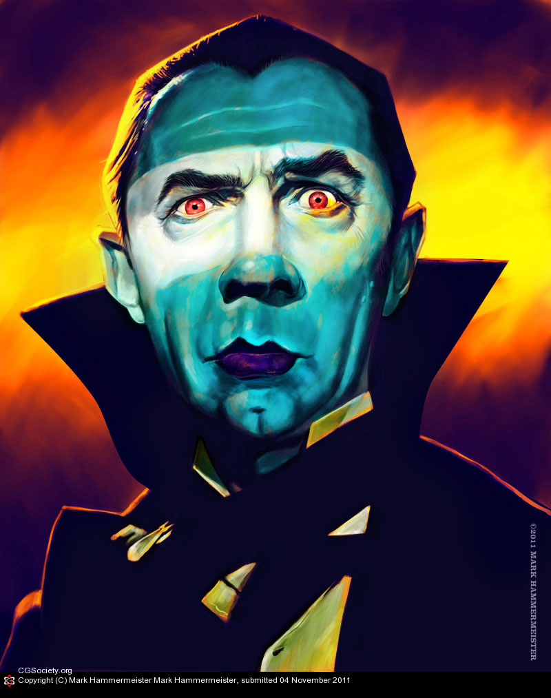 800x1013 Bela Lugosi By Mark Hammermeister Mark Hammermeister 2d Cgsociety - Bela Lugosi Painting