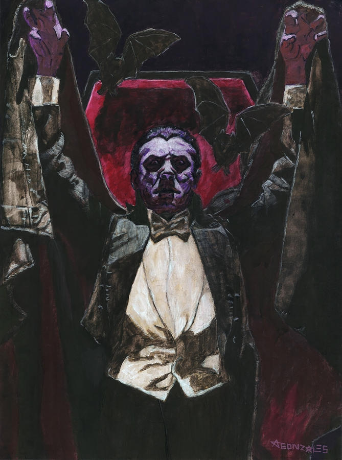 669x900 Count Dracula 1931 Bela Lugosi Painting By Aljohn Gonzales - Bela Lugosi Painting