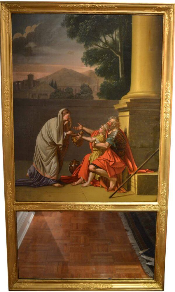 600x998 Empire Trumeau Mirror With Painting Of Belisarius Three - Belisarius Painting