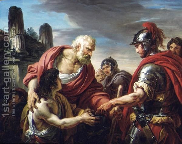 600x475 Belisarius, Reduced To Begging, Recognized By A Soldier - Belisarius Painting