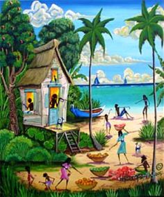 236x284 Belize Painting Acrylic Debbie Cooper A Better Day Hawaiian - Belize Painting