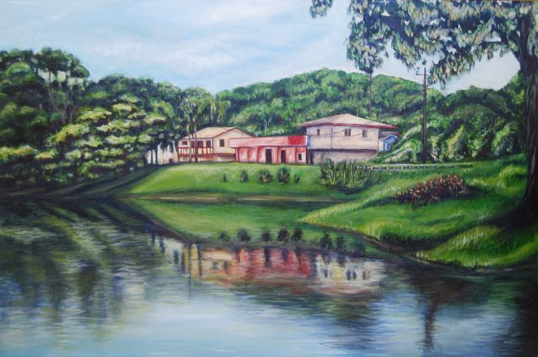 770x512 Saatchi Art Mopan River, Belize Painting By Angie Rehnberg - Belize Painting