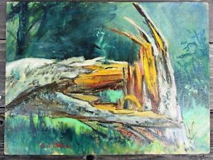 300x226 Vintage Nyc New York Cecil Bell Painting Listed Artist Broken - Bell Painting