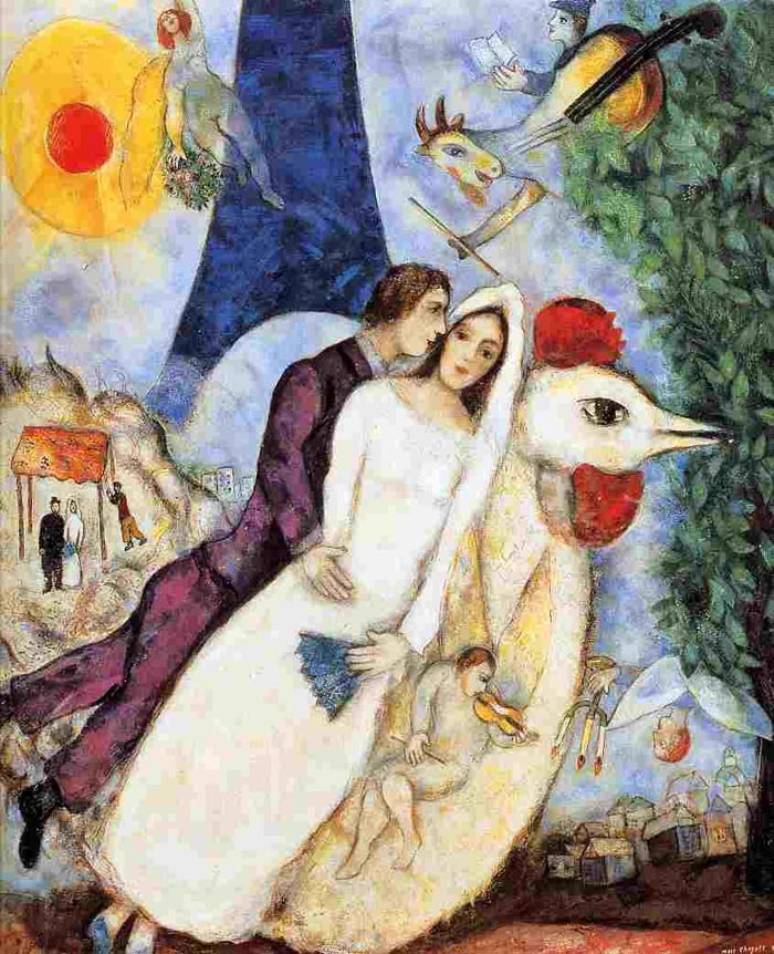 700x862 Mark Chagall - Bella Painting