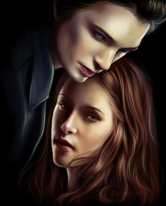 565x700 Twilight Edward Bella Painting Work Art Love Forever Movie Series - Bella Painting