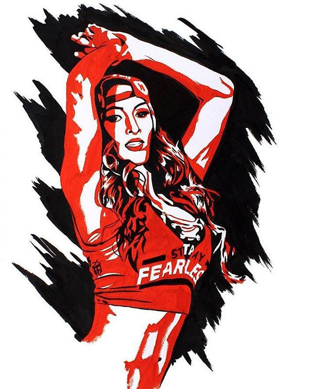 640x800 Artwork By Rob Schamberger Nikki Bella (Wrestler - Bella Painting