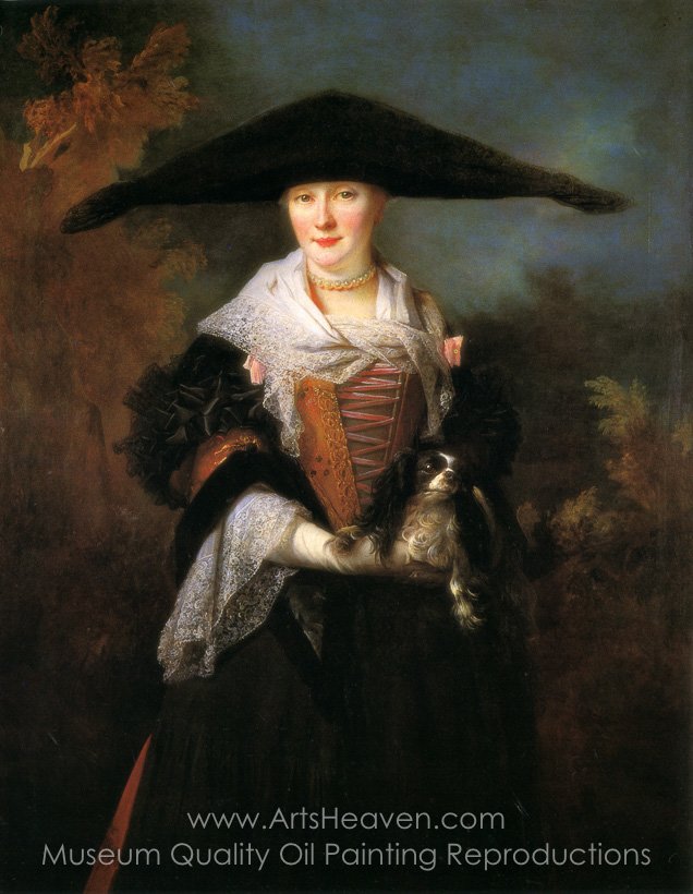 636x820 Reproduction Painting Nicolas De Largilliere La Belle - Belle Painting