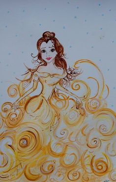 236x369 114 Best Princess Silhouette Images On Silhouettes - Belle Painting Disney