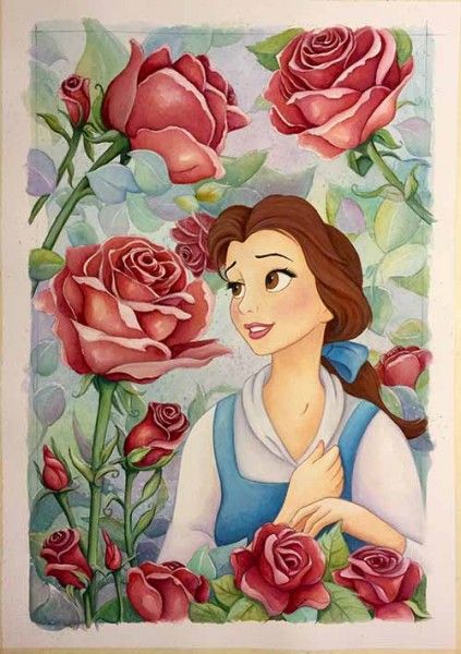 Belle Painting Disney at PaintingValley.com | Explore collection of ...