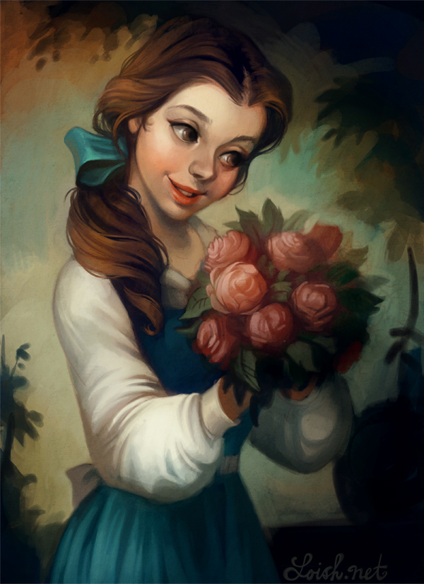 600x825 Belle By Loish - Belle Painting Disney