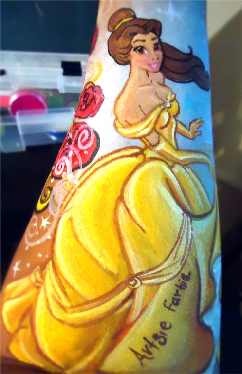 497x768 Disney Belle By Artsie Fartsie Paint - Belle Painting Disney