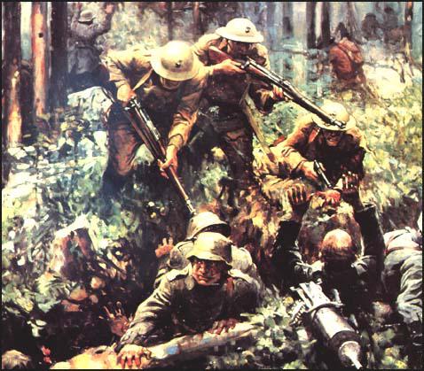 478x419 Frank Schoonover - Belleau Wood Painting