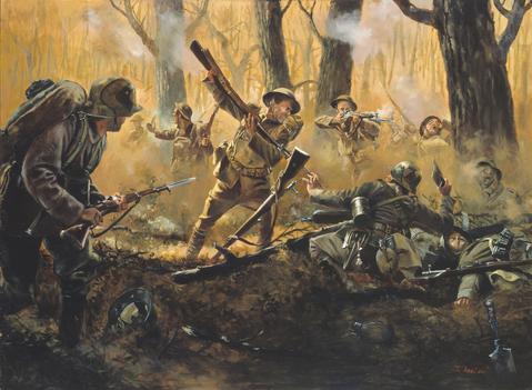 479x351 1st Battalion 5th Marines - Belleau Wood Painting