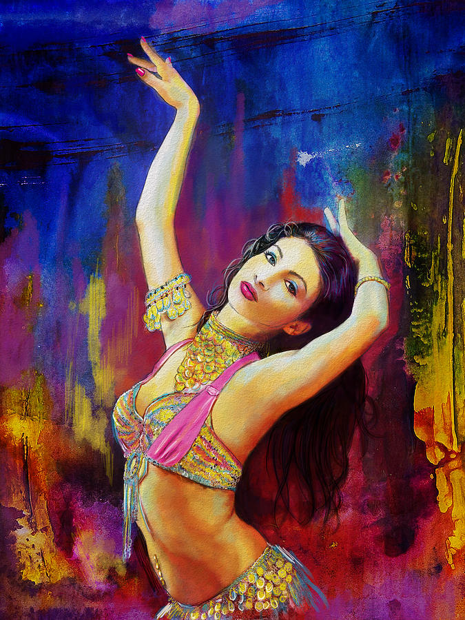 675x900 Kaatil Haseena Painting By Corporate Art Task Force - Belly Dancer Painting