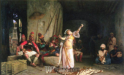 400x243 The Dance Of The Almeh (The Belly Dancer) Gerome Painting - Belly Dancer Painting