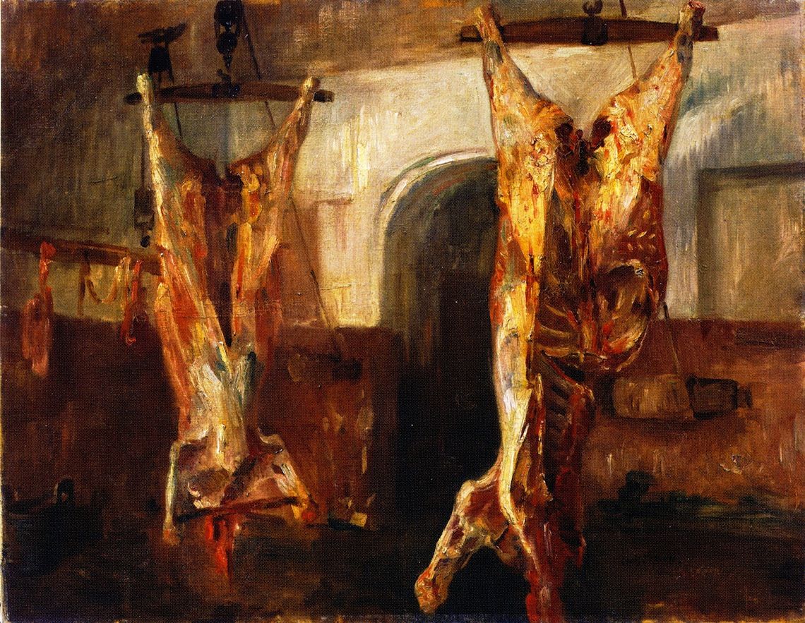 1140x883 Lovis Corinth, Slaughtered Calves, 1896, Osterreichische Galerie - Belvedere Painting