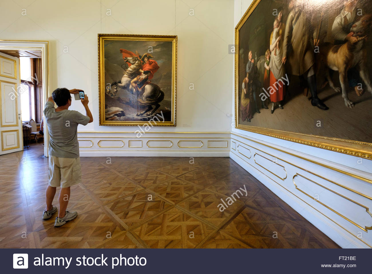 1300x956 Person Taking A Photo Of Napoleon Crossing The Alps Painting By - Belvedere Painting