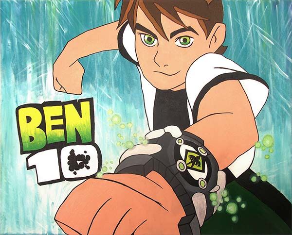 600x484 Ben 10 Painting I Did For My Son For Christmas - Ben 10 Painting