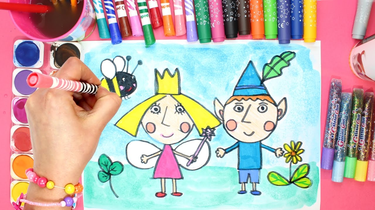 1280x720 Ben And Holly's Little Kingdom Colouring Page Creative Drawing - Ben And Holly Painting
