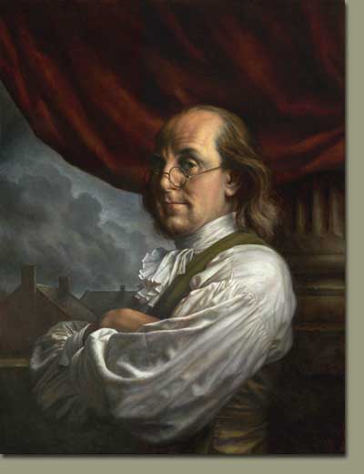 400x520 Benjamin Franklin By Michael J Deas - Ben Franklin Painting