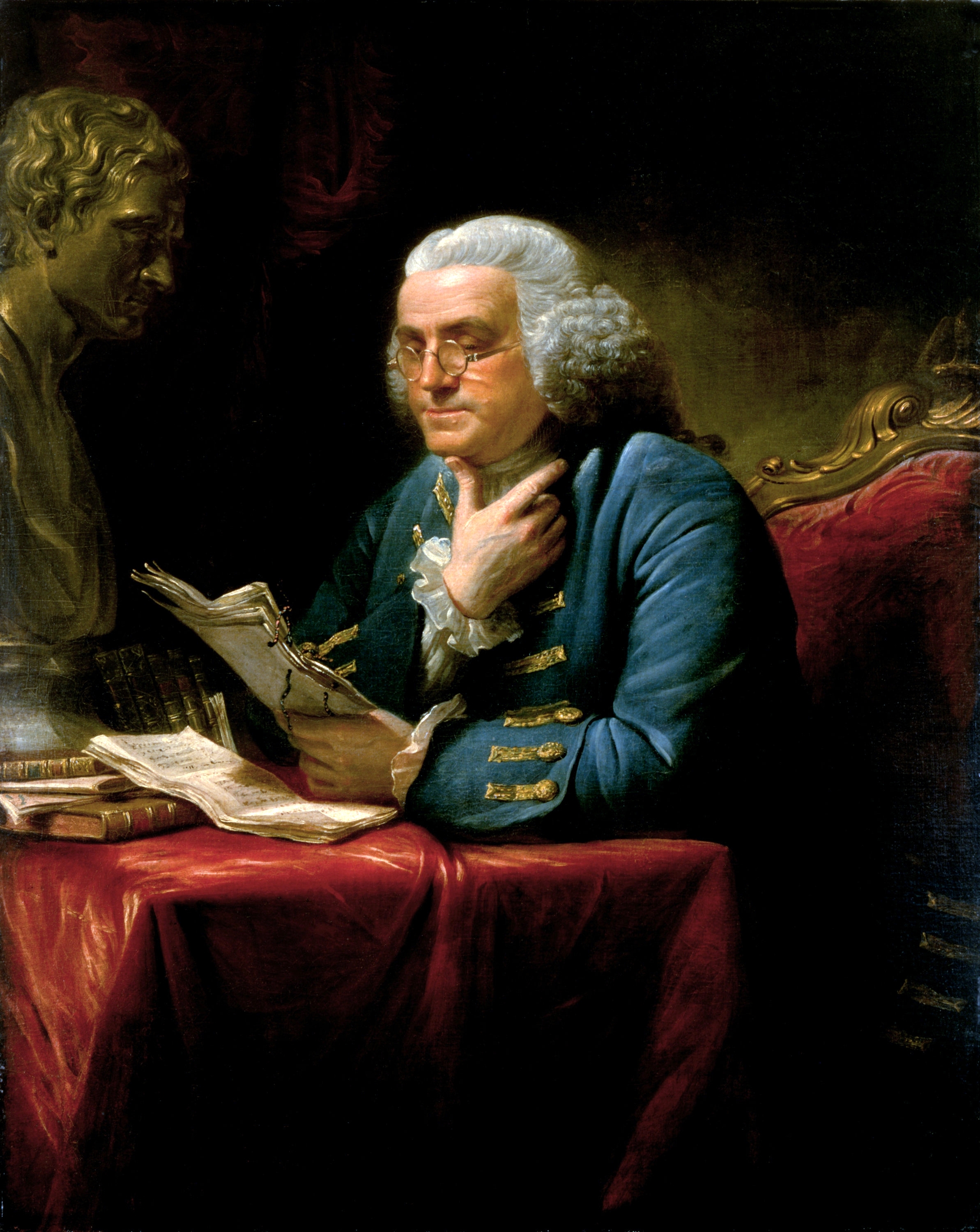 2386x3000 Filebenjamin Franklin 1767.jpg - Ben Franklin Painting