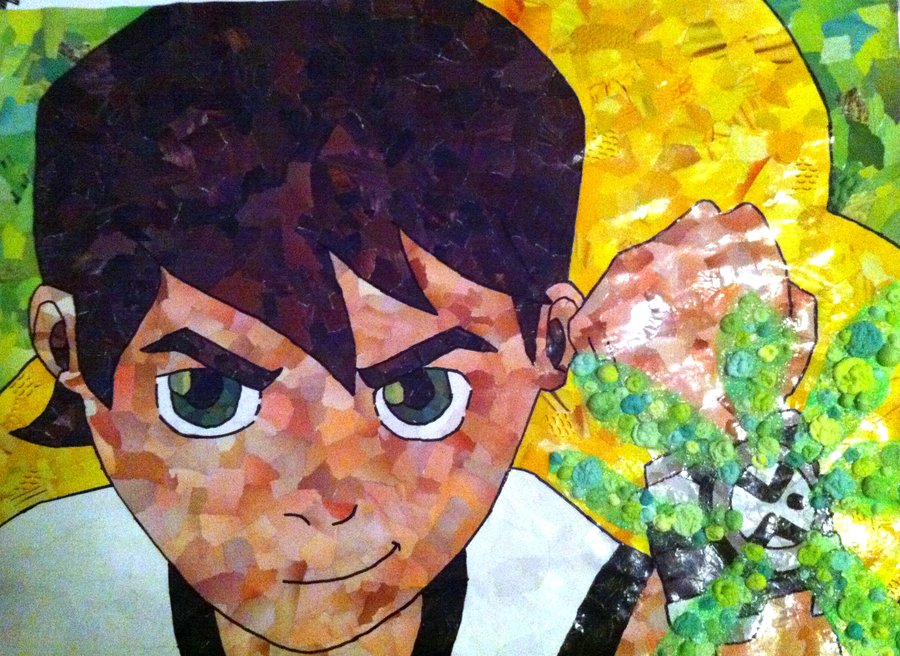 900x656 Completed Ben 10 Mosaic By Electro Girlie - Ben Ten Painting