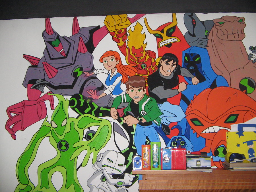 900x675 Ben 10 Fans Mural Painted Finished By Gris Chan - Ben Ten Painting