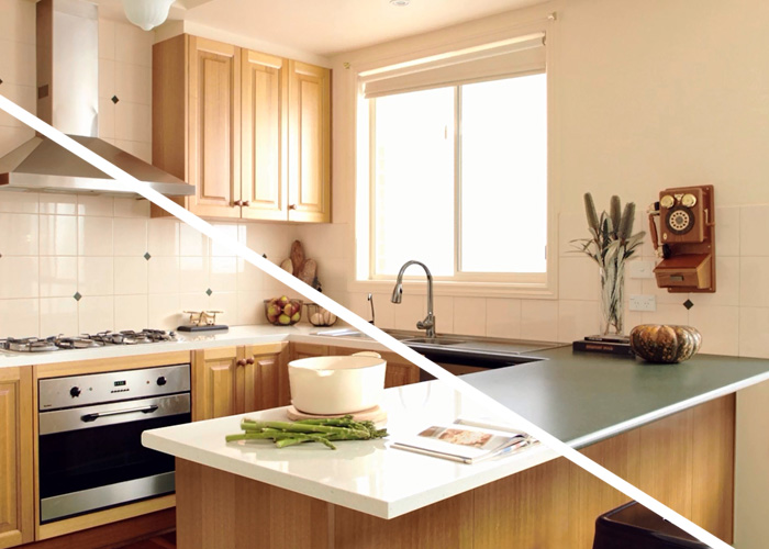 700x500 Kitchen Benchtop Swap Kaboodle Kitchen - Benchtop Painting