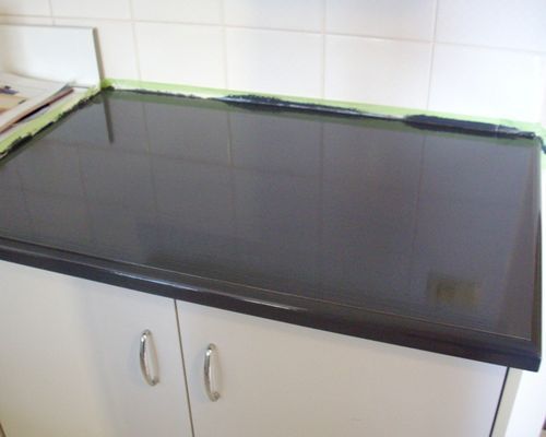 500x400 Repainted Counter Tops. Genius Shortcut! Crafty - Benchtop Painting