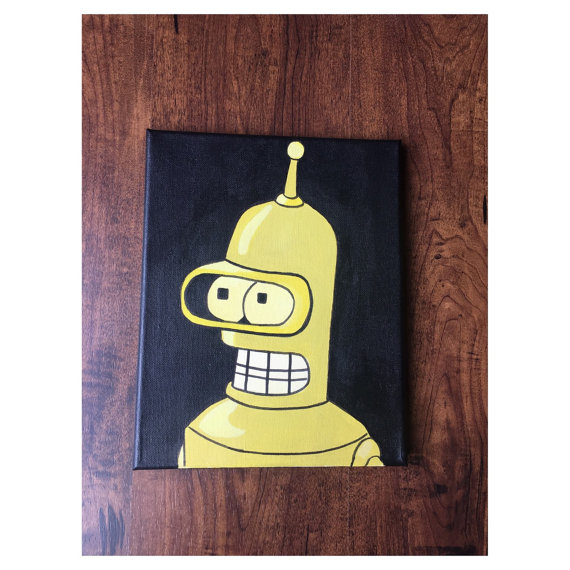 570x570 Gold Bender Hand Painted Painting - Bender Painting