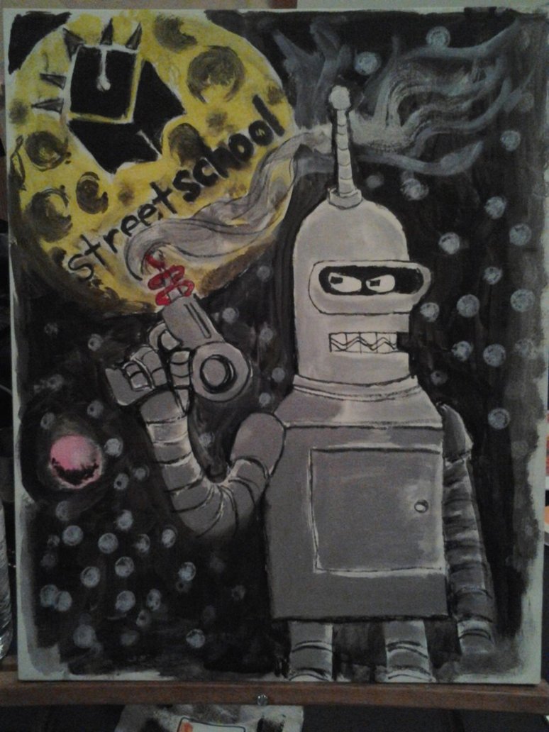 774x1032 Bender Painting For Street School Charity By Doctorfantastic - Bender Painting