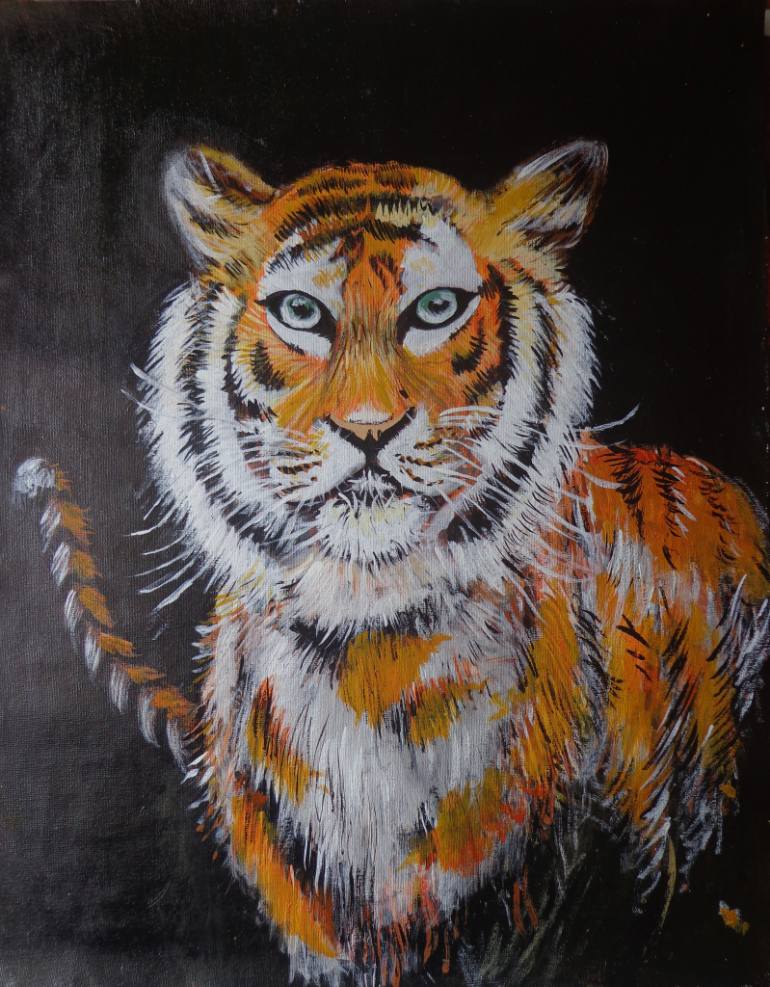 770x987 Saatchi Art The Bengal Tiger Painting By Kapilash Nadarajah - Bengal Tiger Painting