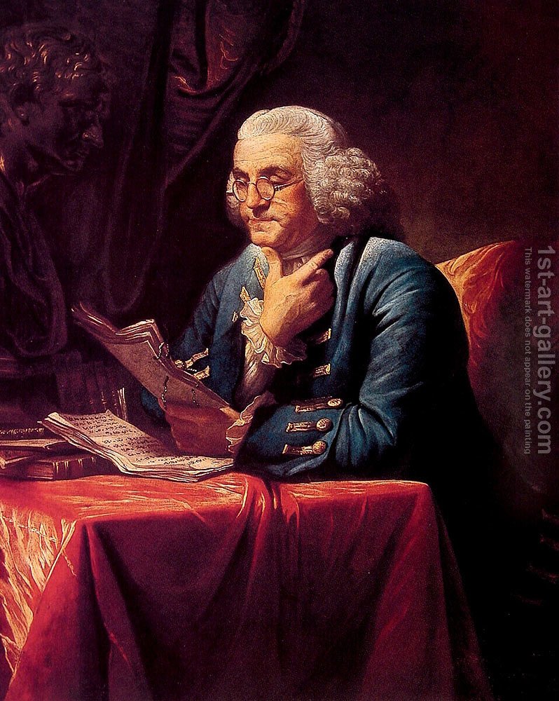 798x1000 Portrait Of Benjamin Franklin David Martin Reproduction 1st Art - Benjamin Franklin Painting
