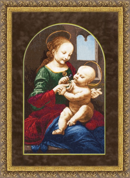 420x574 Benois Madonna (Leonardo Da Vinci) From Zolotoe Runo Golden Fleece - Benois Madonna Painting
