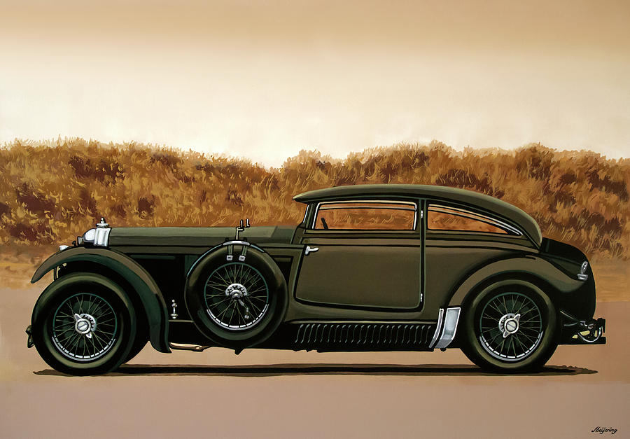 900x627 Bentley Blue Train 1930 Painting Painting By Paul Meijering - Bentley Painting