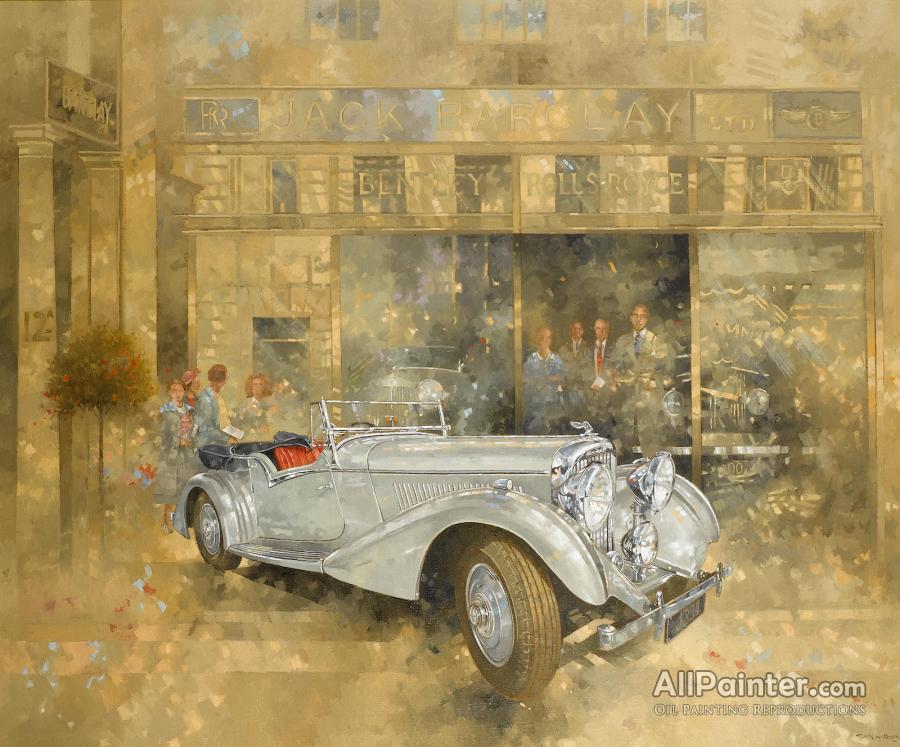 900x747 Peter Miller Bentley 4 14 Jack Barclay's Showroom Hanover Square - Bentley Painting