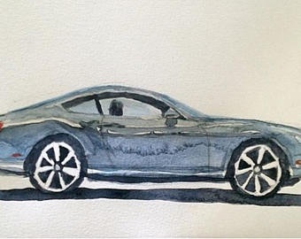 340x270 Porsche Porsche Painting Porsche Watercolor Porsche 911 - Bentley Painting