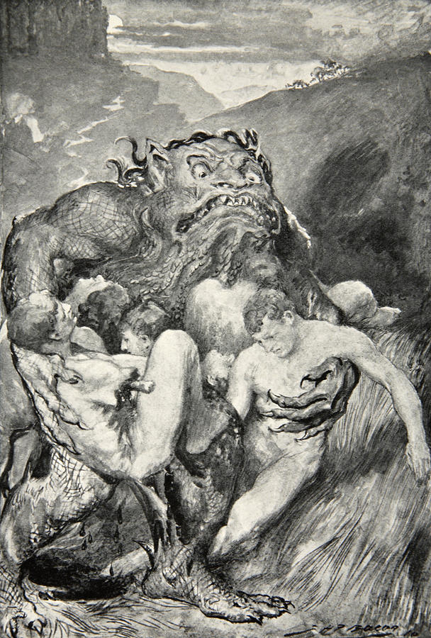 608x900 Beowulf Print Drawing By John Henry Frederick Bacon - Beowulf Painting