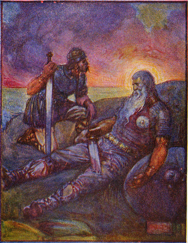 640x825 Wiglaf - Beowulf Painting