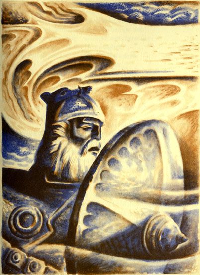 402x553 Beowulf Painting Right Beowulf As King Beowulf The King Painting - Beowulf Painting